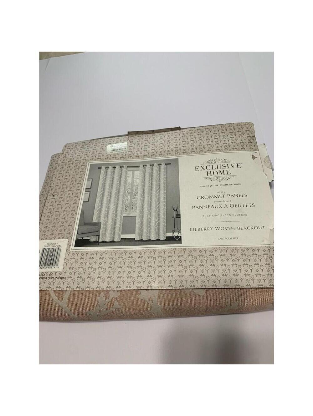 Exclusive Home Blackout Grommet Curtain Panels Set of 2 84"x52" - Picture 7 of 8